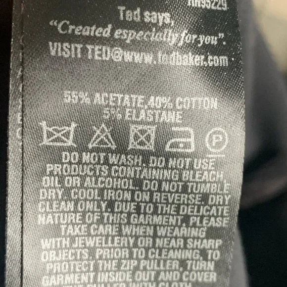 Ted Baker black tapered leg slacks. Like new - Picture 4 of 5